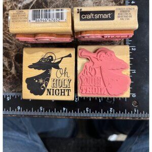 2014 Craft Smart Oh Holy Night 355868 Wood Mounted Rubber Stamp Christmas
